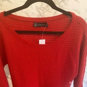 New York and company red wool sweater